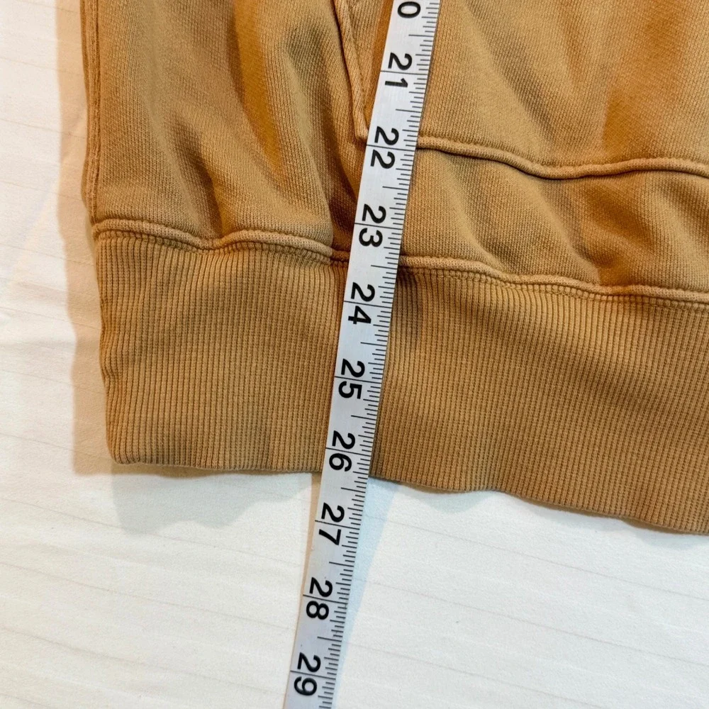 The North Face Tan Embossed Logo Fleece Hoodie Men's M Gorpcore 90s